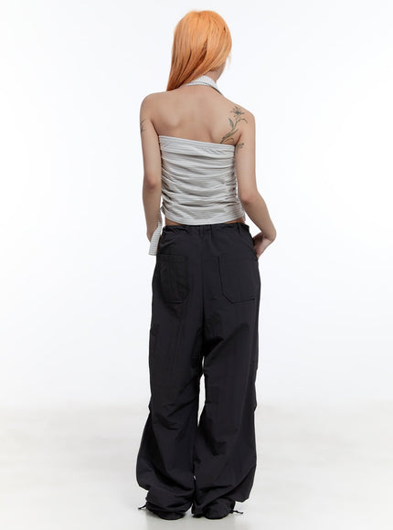 Nylon String Wide-Fit Pants CU502
