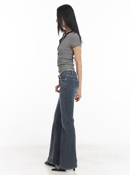 striped-buttoned-v-neck-crop-tee-cy528