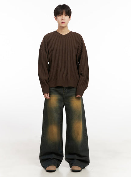 mens-washed-relaxed-fit-jeans-dark-green-ij517