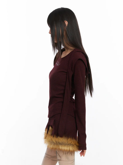 striped-embroidered-long-sleeve-hoodie-cd518