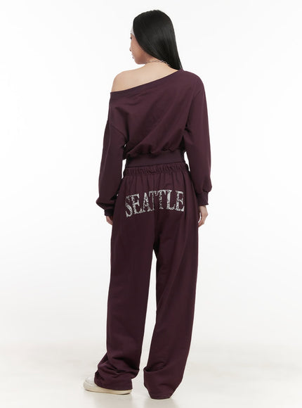 Soft Cotton Graphic Sweatpants CF514