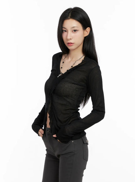 sheer-ruffle-long-sleeve-cardigan-cg522
