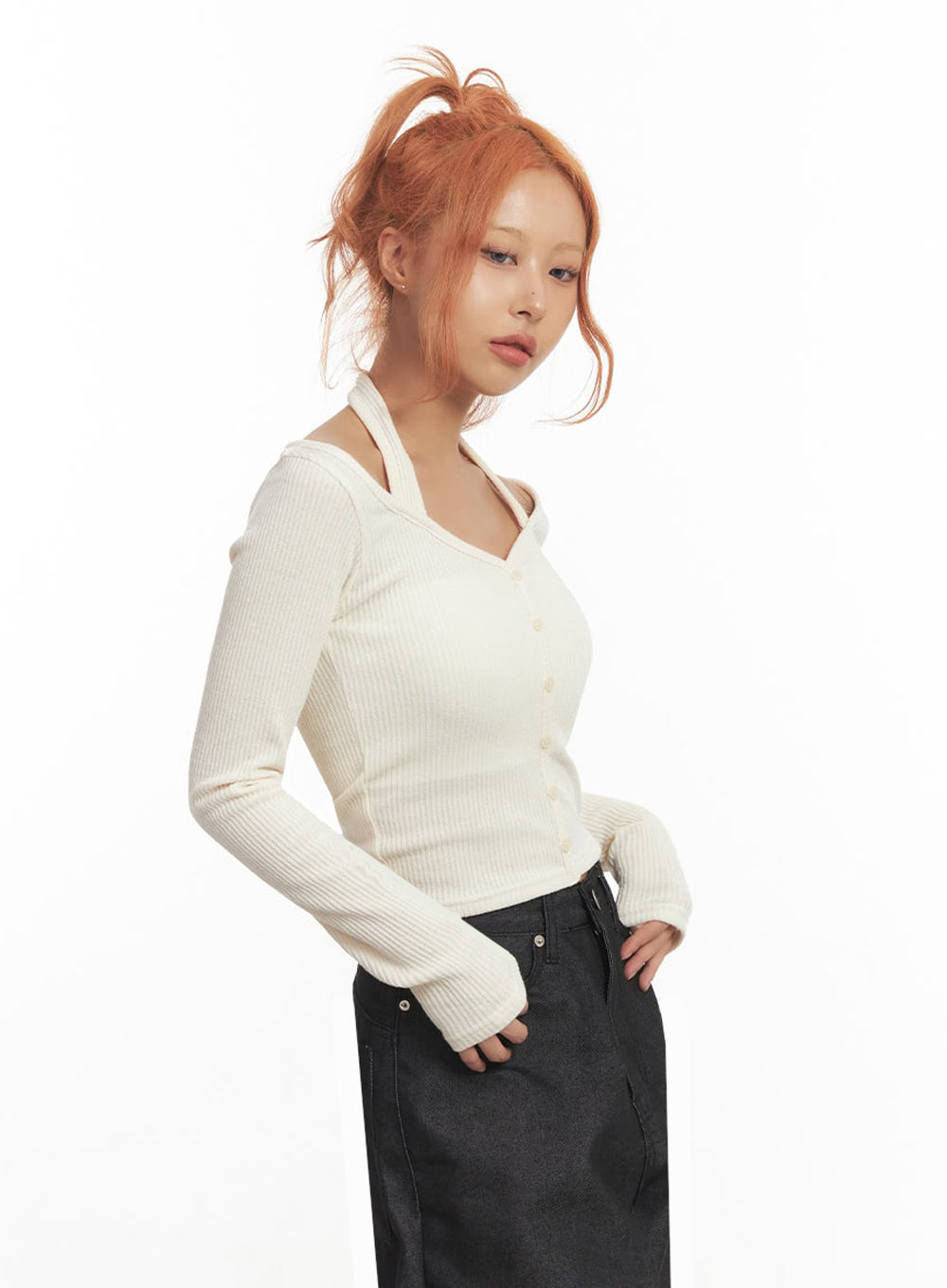 halter-buttoned-long-sleeve-top-ia515