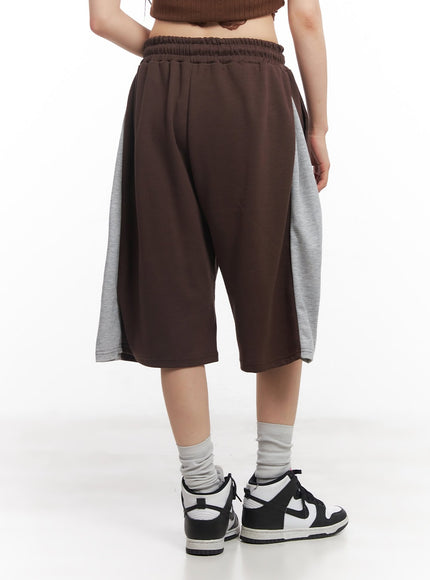 Dual-Tone Baggy Sweatshorts CY512