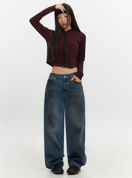 Brianna Dark Washed Wide-Leg Jeans IF510