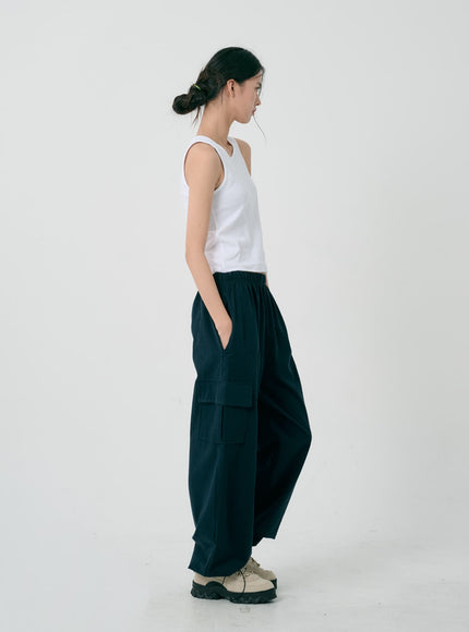 Round Neck Sleeveless Top ID08