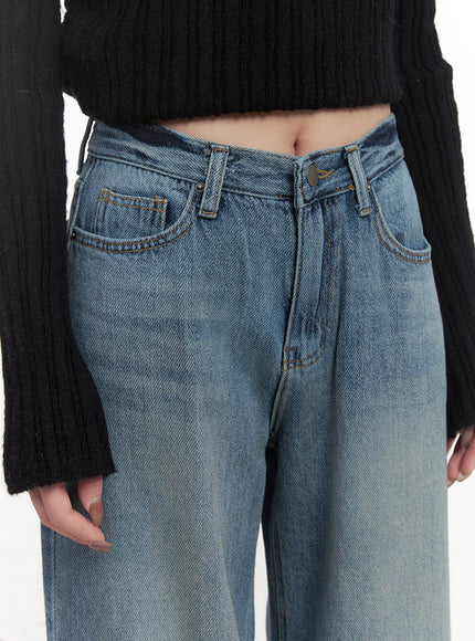 Christine Washed Wide-Leg Jeans CJ517