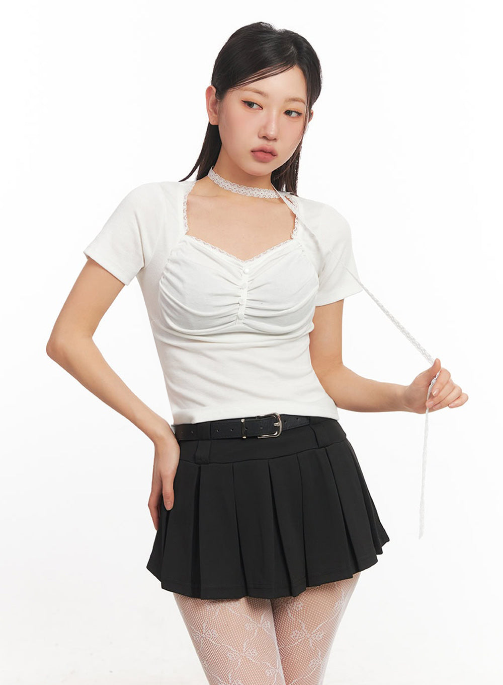 sweetheart-shirred-button-top-with-scarf-ia524