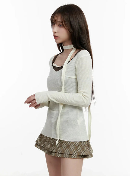 ribbed-v-neck-top-and-scarf-set-ij521
