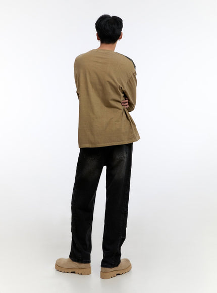 mens-patchwork-round-neck-long-sleeve-shirt-io428