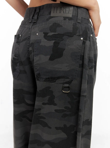 Anaya Camo Print Baggy Cotton Pants CS511