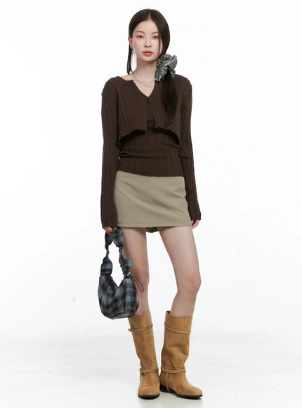 knit-cardigan-cami-set-co503