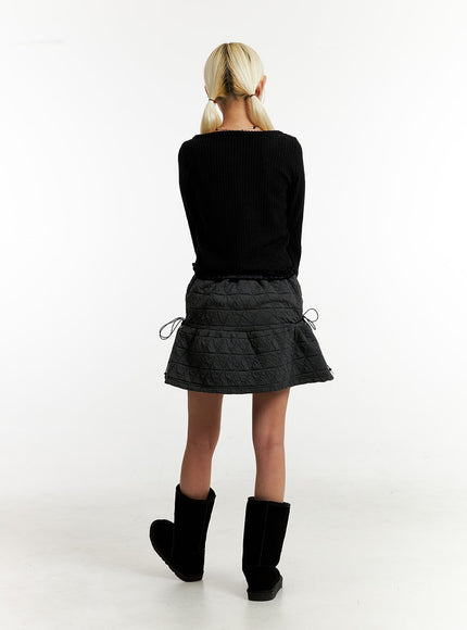 quilted-tie-mini-skirt-id315