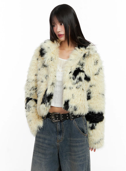 Light Merle Faux Fur Jacket IN503