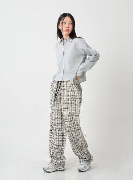 Cotton Cropped Long Sleeve T-Shirt IS15