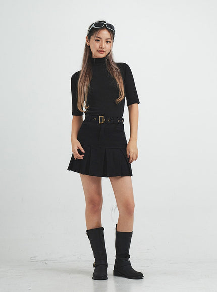 Half Turtleneck Half Sleeve T-Shirt CS15