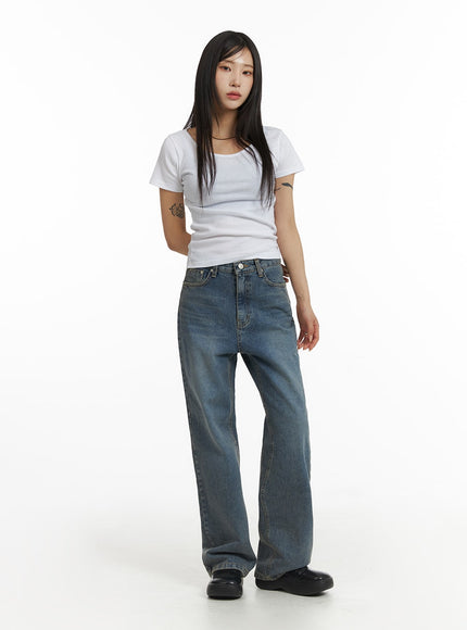 solid-round-neck-short-sleeve-tee-cf401