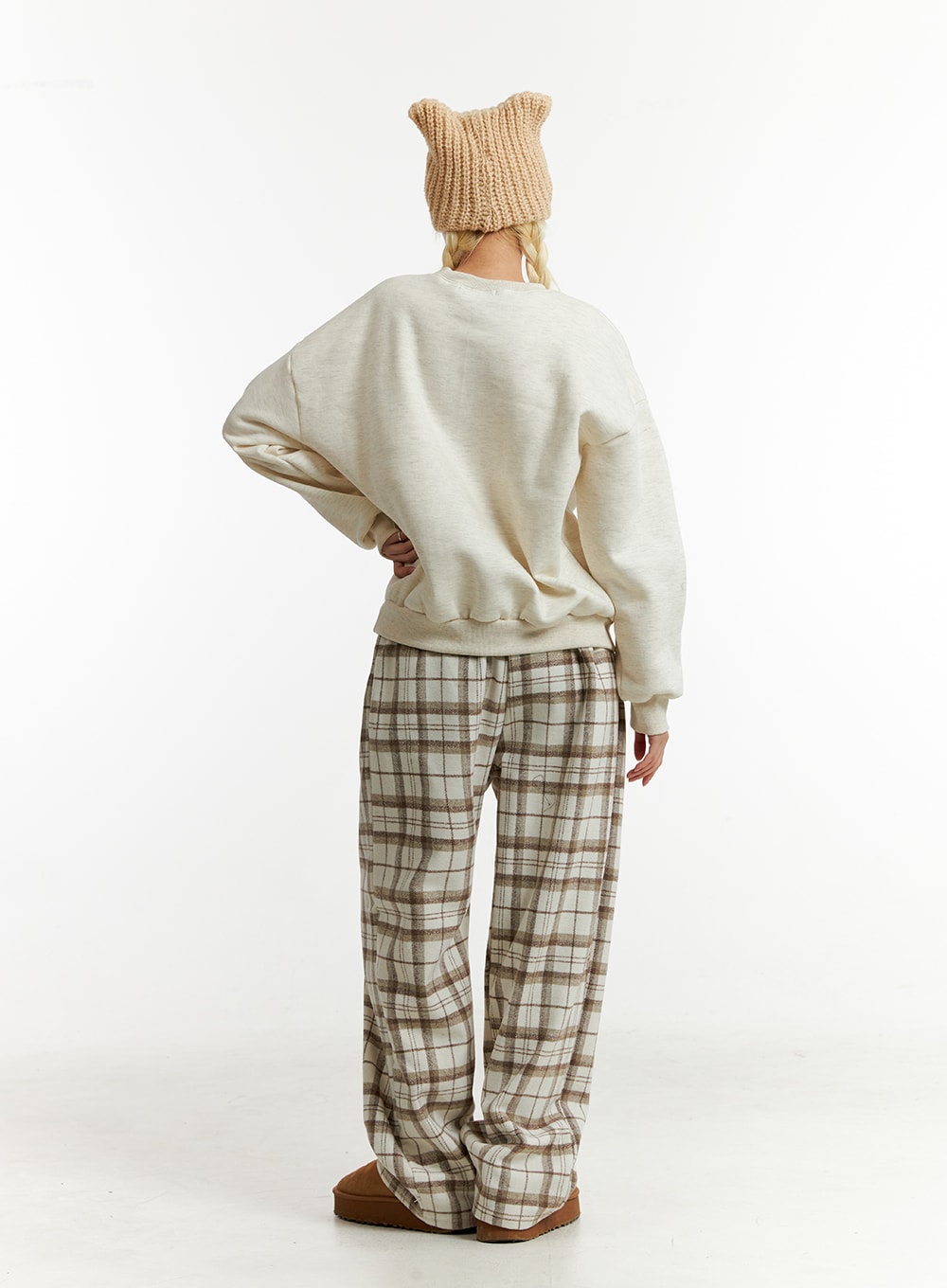 Teddy Loungewear Pants Beige