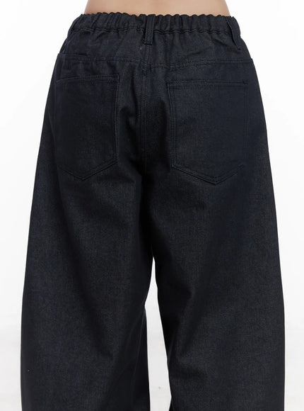 Solana Unwashed Wide-Leg Jeans CN514