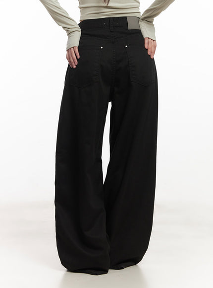 Pintuck Cotton Baggy Pants CA521