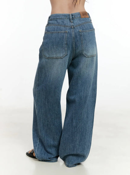 Doyeon Washed Wide-Leg Denim Jeans CG501