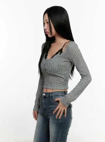 lace-trim-ribbed-cardigan-cn506