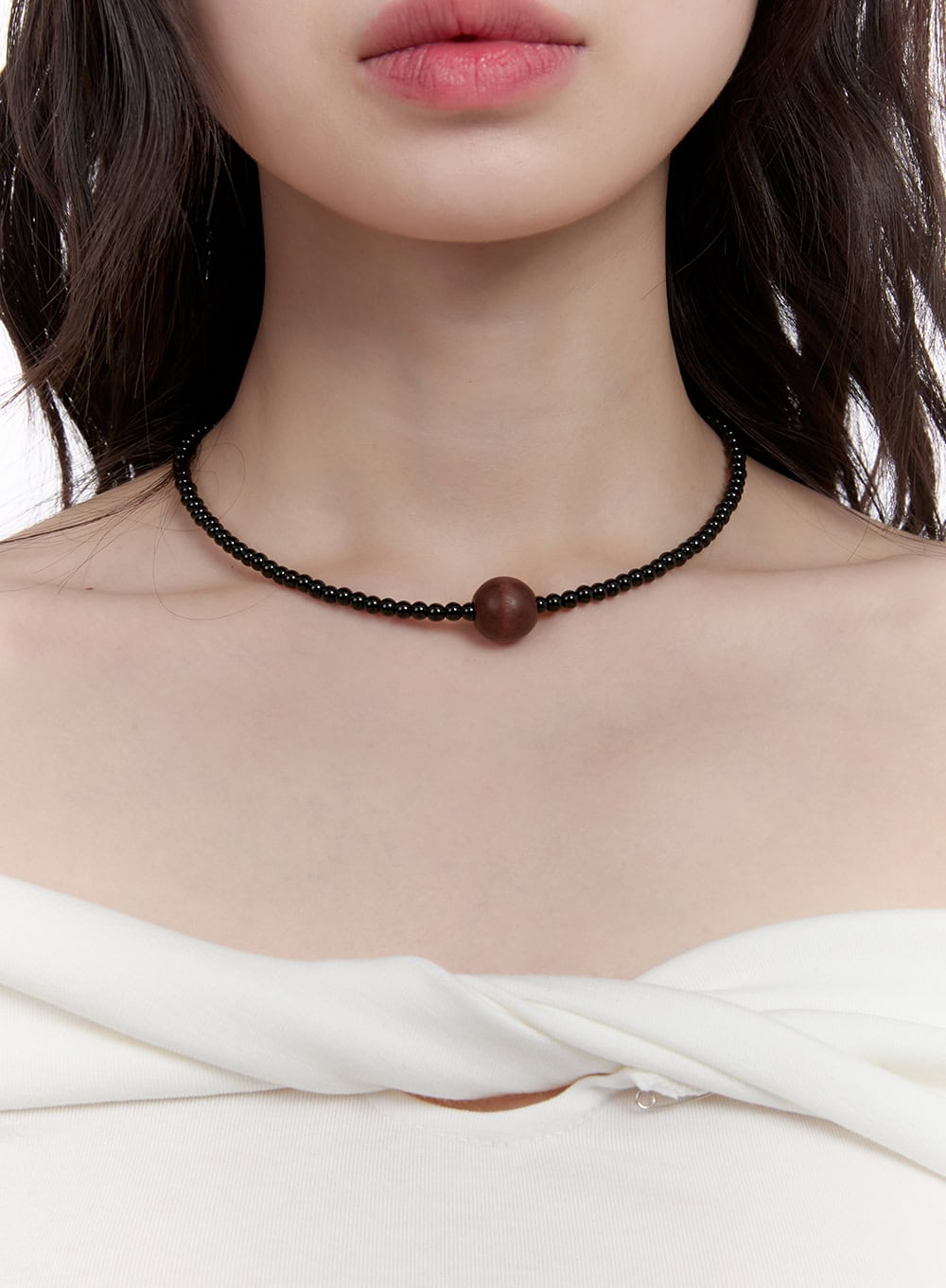 wooden-marble-choker-necklace-cf511