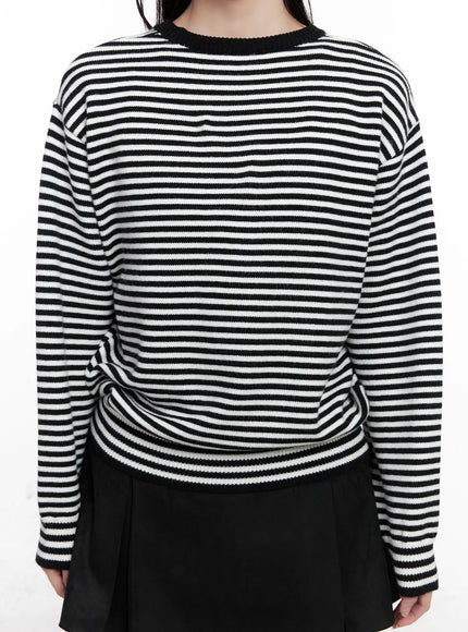 striped-round-neck-knit-sweater-co524
