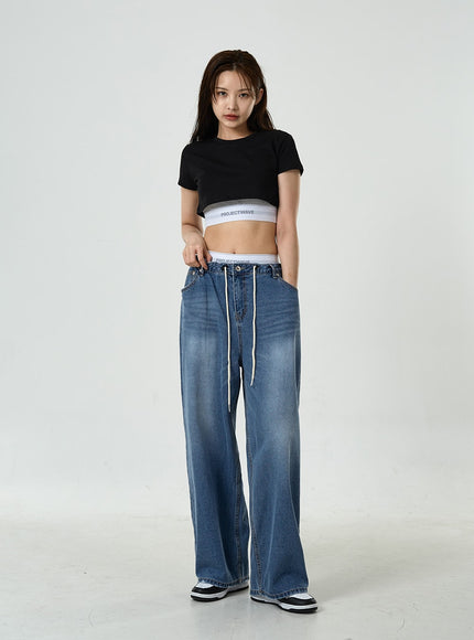 Low-Rise Wide Jeans CU7