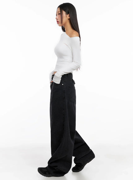Off-Shoulder Long Sleeve Tee IG528
