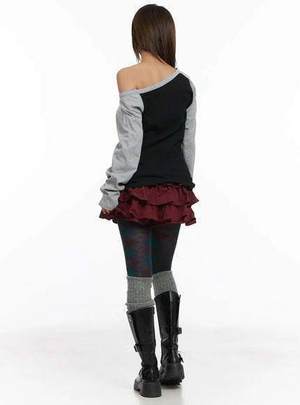 Ruffle Mini Skirt CJ513