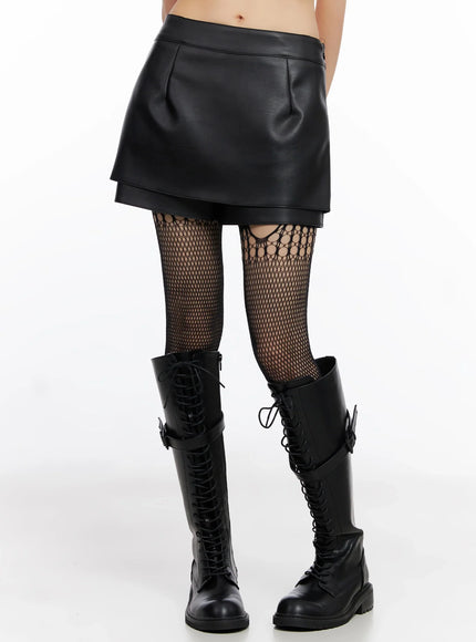 chich-faux-leather-skort-in507