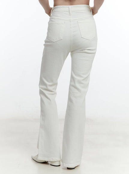 Slim-Fit High-Waisted Flared Trousers CM521