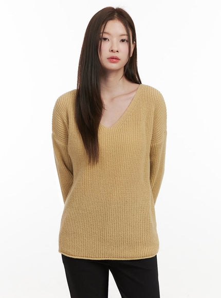 Relaxed-Fit V-Neck Sweater IF505