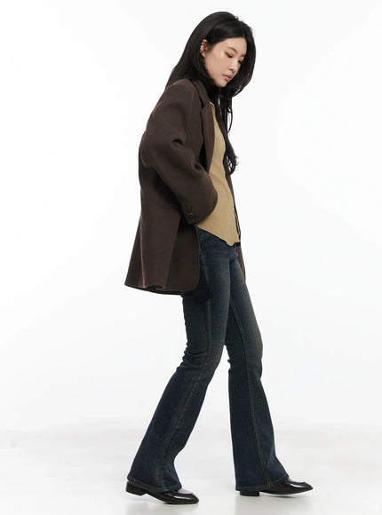 Oversized Classic Wool Blazer Jacket CD502