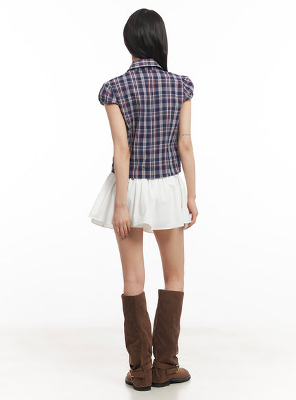 plaid-puff-sleeve-cropped-shirt-ca523