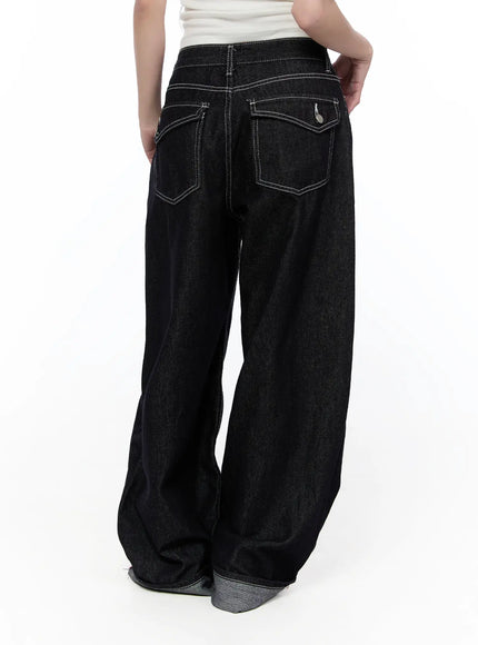 Aishlinn Wide Leg Roll-Up Jeans CA521