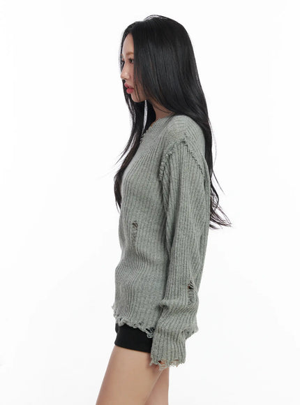 distressed-oversized-v-neck-sweater-cj515