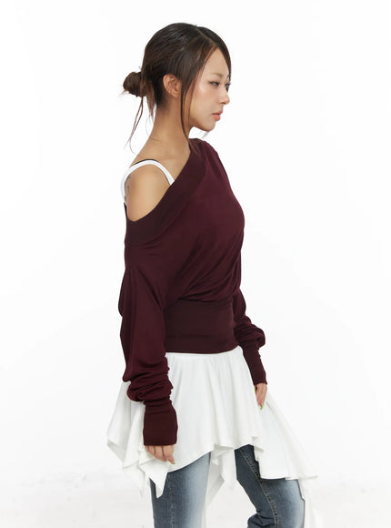 asymmetric-one-shoulder-long-sleeve-top-cf513