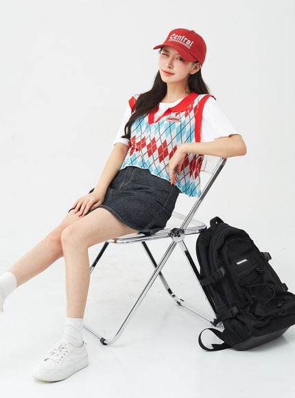 Vintage Color Denim Mini Skirt BG04