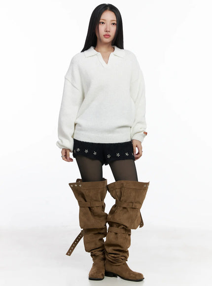 oversized-collar-knit-sweater-cj514