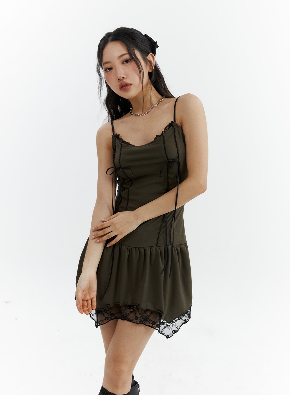lace-slim-body-mini-dress-cj424