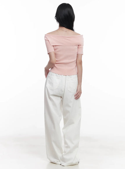 off-shoulder-asymmetric-short-sleeve-sweater-cu525