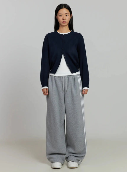 Round Neck Knit Cardigan IJ505