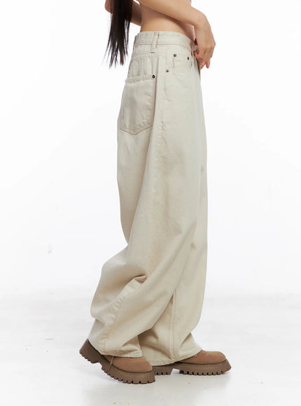 angel-back-embroidered-wide-leg-beige-cotton-pants-cs511