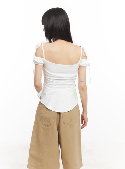 shirred-off-shoulder-puff-sleeve-top-ca523