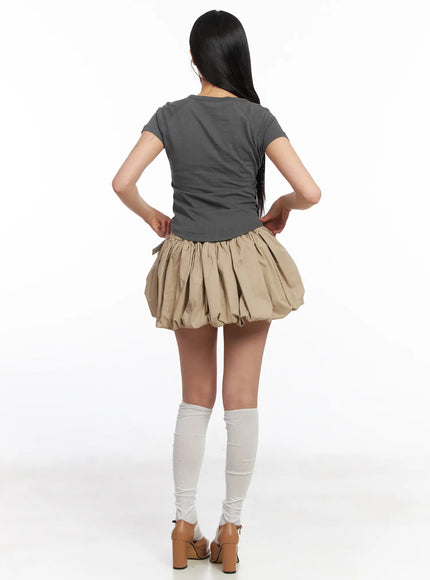 Belted Pumpkin Mini Skirt CF504