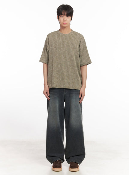 Men's Ribbed Crewneck Tee IA511