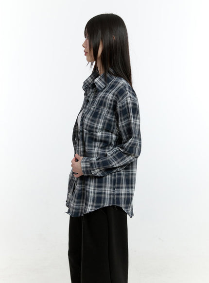 loose-fit-checkered-buttoned-shirt-cf507