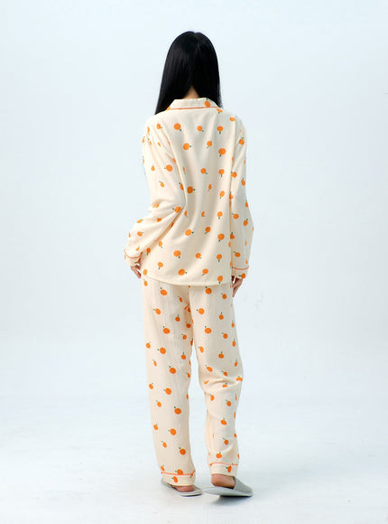 apricot-pattern-pajama-set-ig313